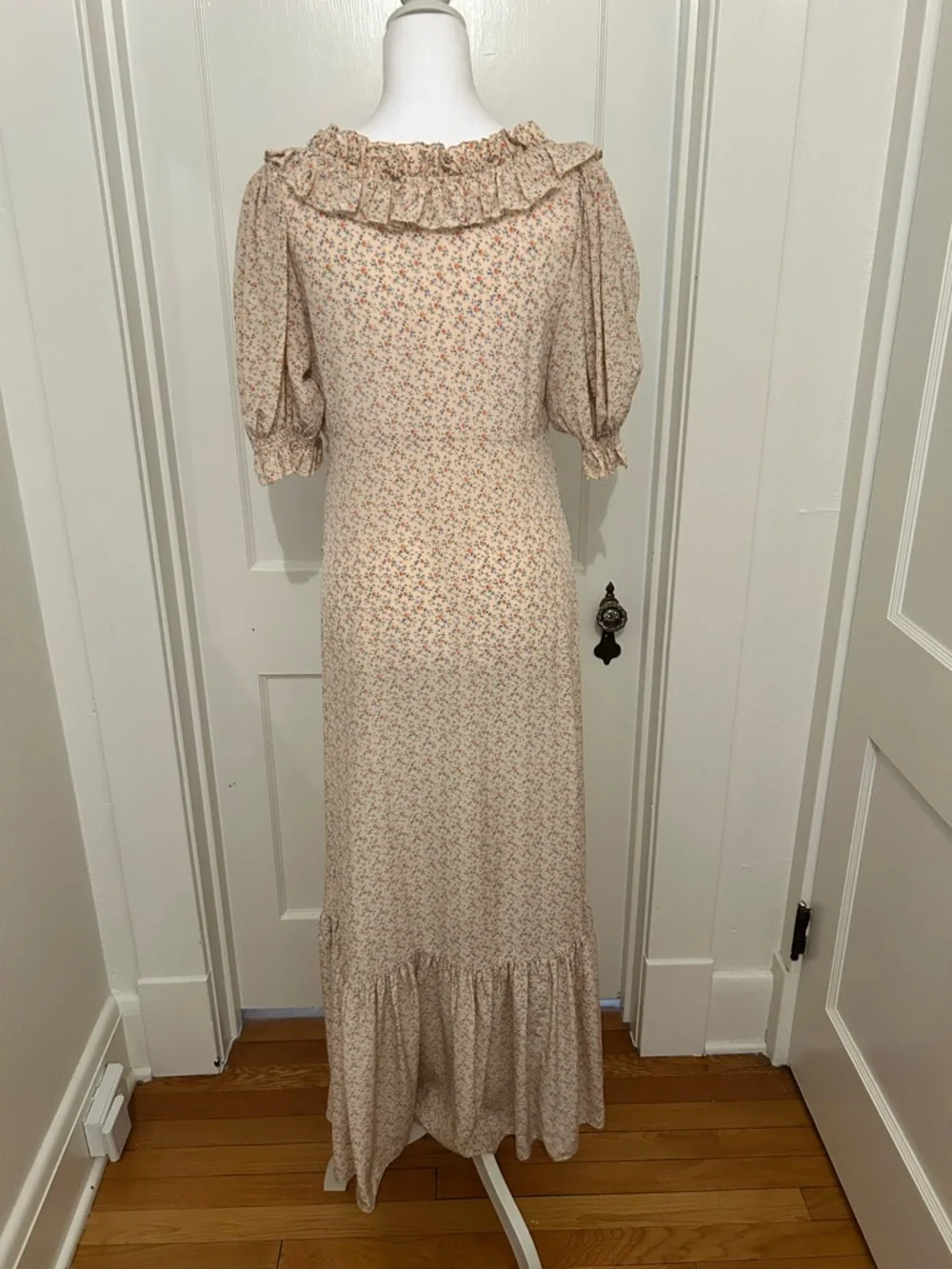 Pink Floral Ruffle Maxi Dress - Picture 2 of 2